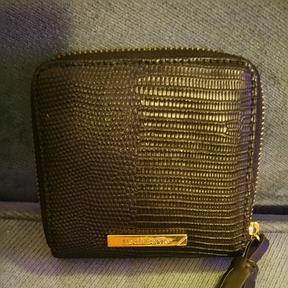 Liz claiborne paris blue zipper wallet